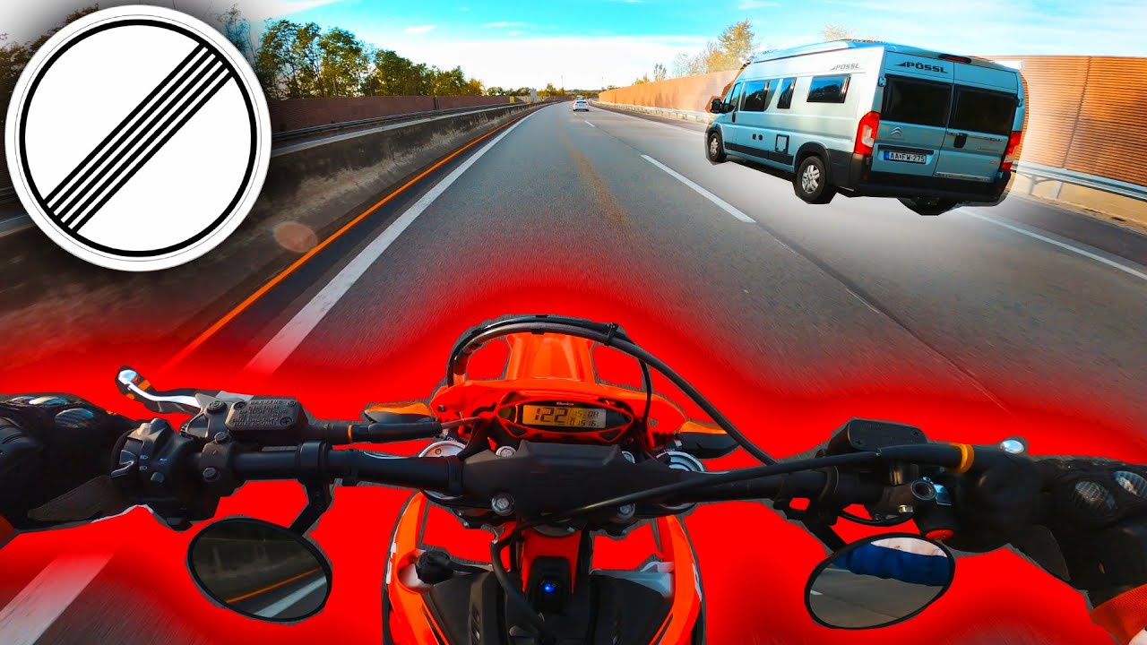 Das ERSTE MAL mit meiner 125ER auf der AUTOBAHN! (TOP SPEED)