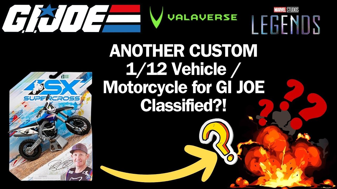GI JOE CLASSIFIED CUSTOM Motorcycle Bike Supercross  1/12 Custom Action figures Valaverse Vehicle?