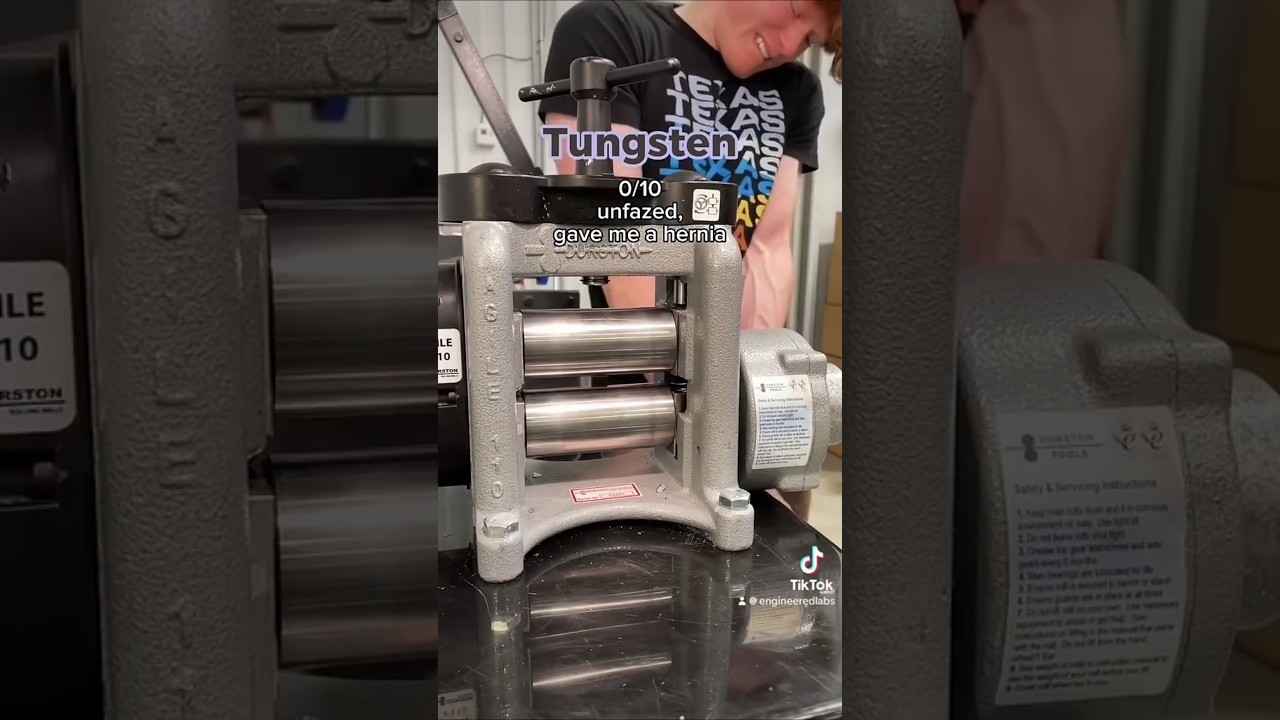 Flattening the world&rsquo;s strongest metal! #tungsten