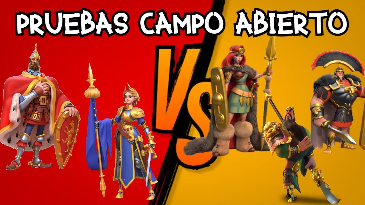 PRUEBAS CAMPO ABIERTO l NEVSKY/JUANA  vs BOUDICA/YSG vs GUANYU/ESCIPION l Rise of Kingdoms Español.