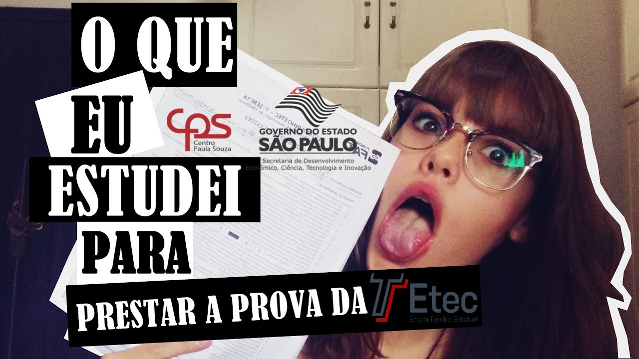 O  QUE EU ESTUDEI PARA PRESTAR A PROVA DA ETEC