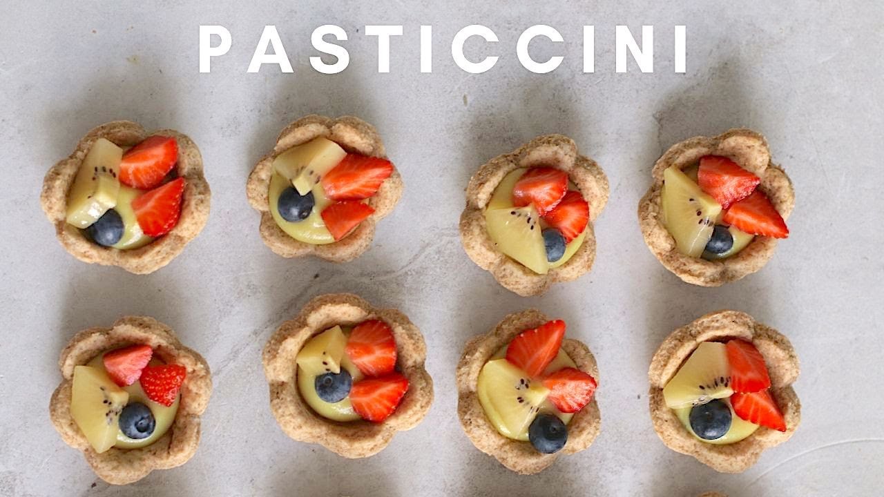 PASTICCINI VEGANI con frutta e CREMA PASTICCERA | Ricetta facile e leggera