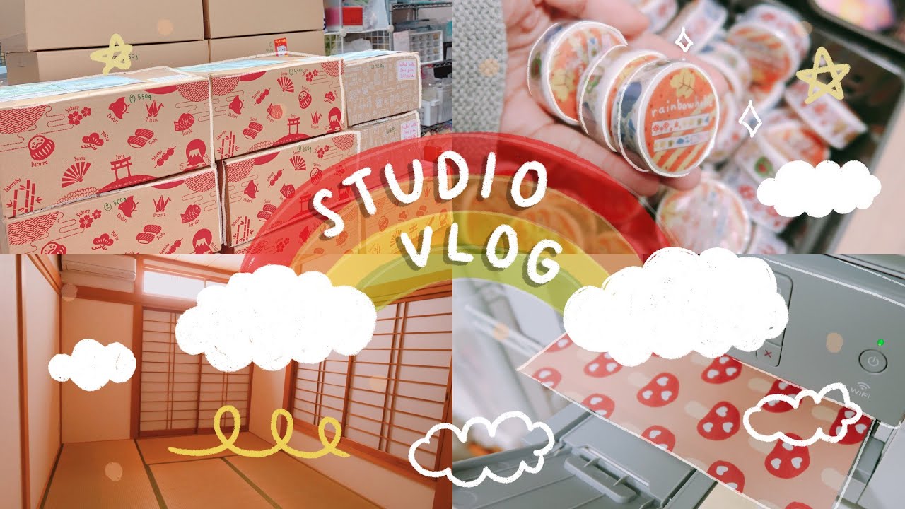 Japan Studio Vlog | Packing Orders  & New Empty Office Tour | Rainbowholic