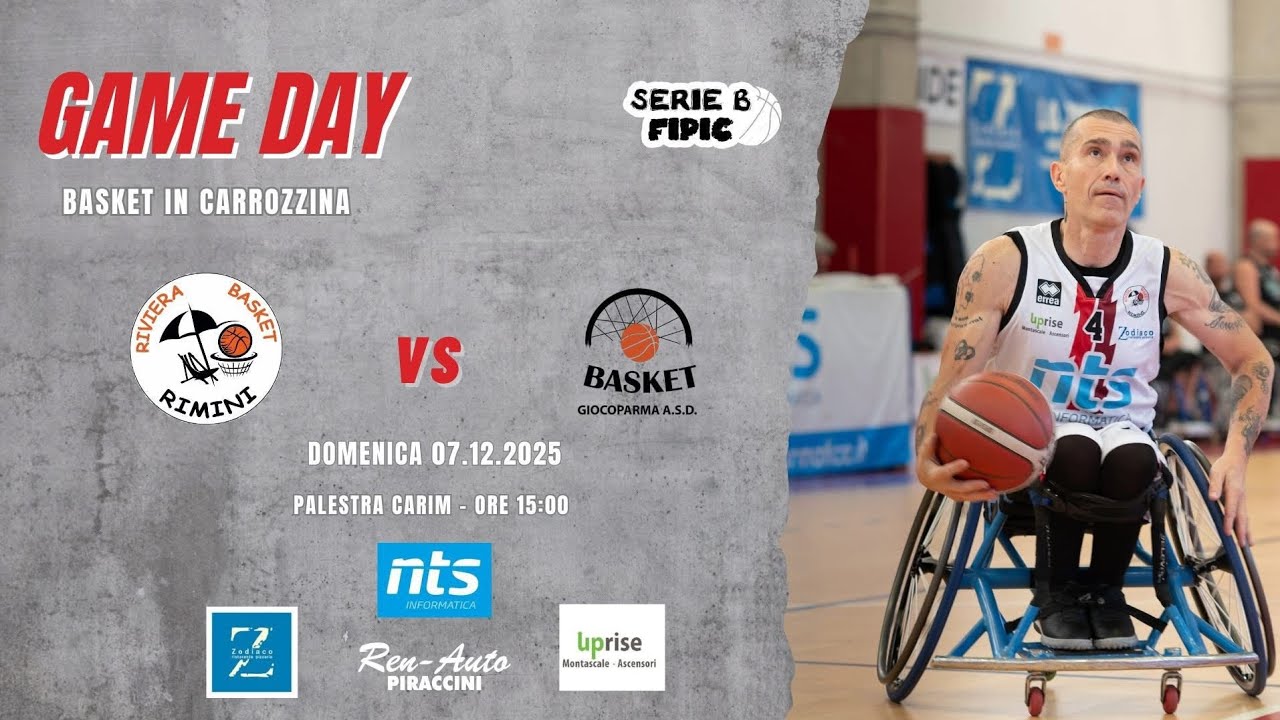FIPIC Serie B: NTS Informatica BASKET RIMINI vs ASD Giocoparma
