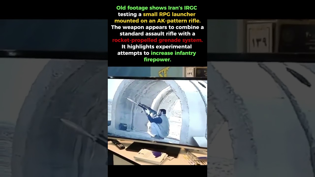 IRGC Tests RPG Launcher Mounted on AK Rifle