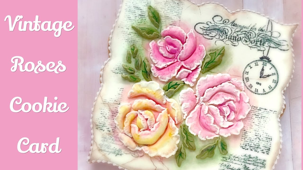 Vintage Roses Cookie Card.💐
