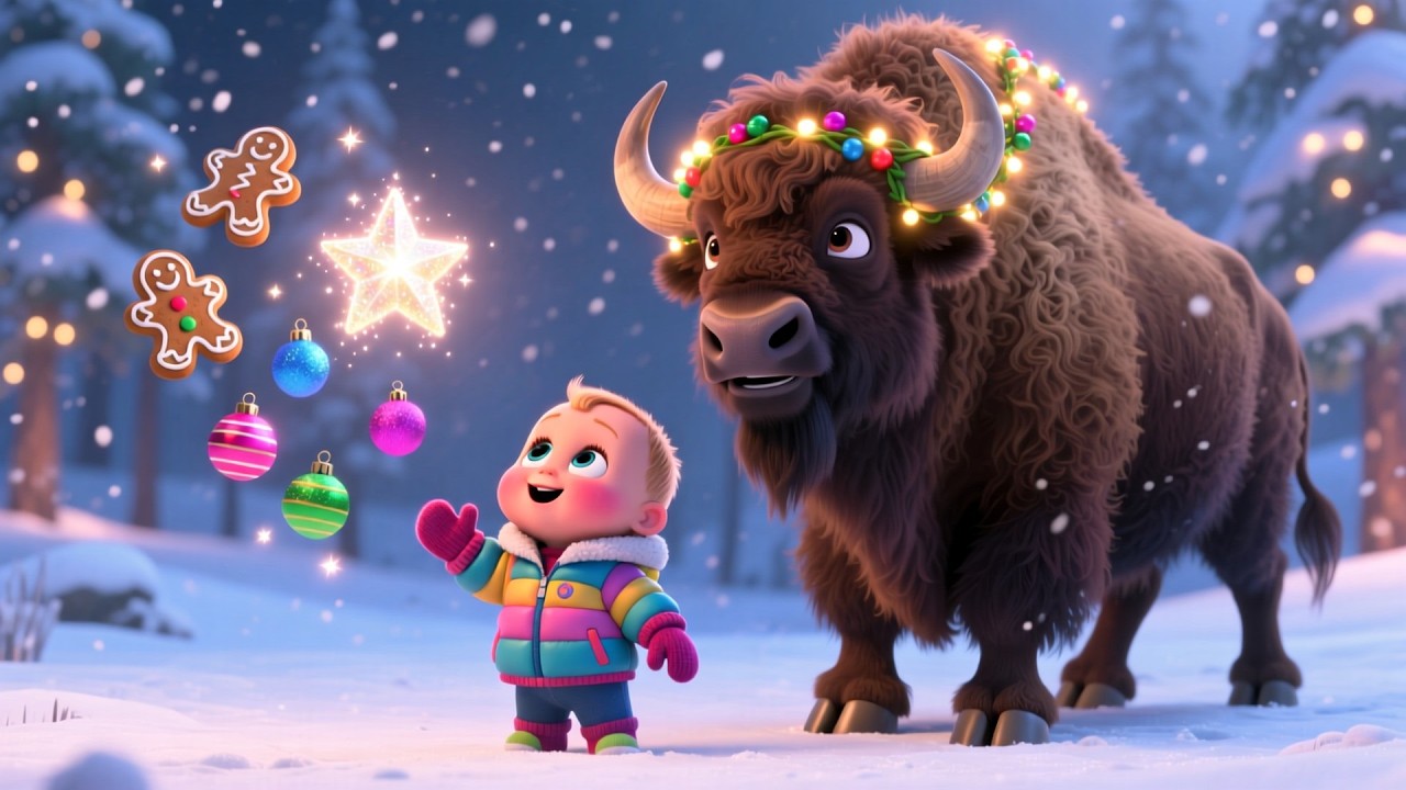 Bison Xmas Playtime! 🦬🎄 | Fun Christmas Song for Kids | Preschool Holiday Adventure