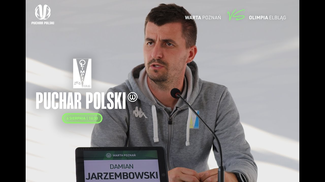 Trener Damian Jarzembowski po meczu Warta Poznań - Olimpia Elbląg