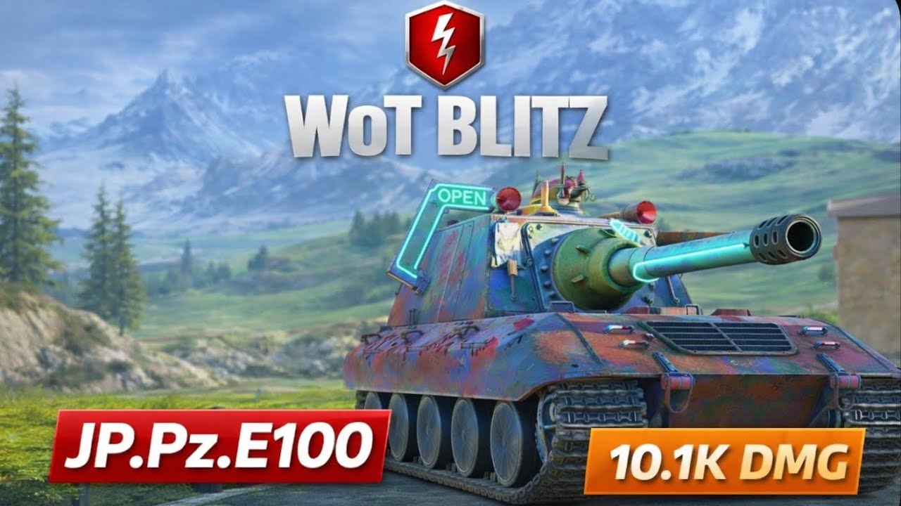 Jp.Pz.E100 | WoT Blitz | Epic Gameplay | 10.1K DMG | 