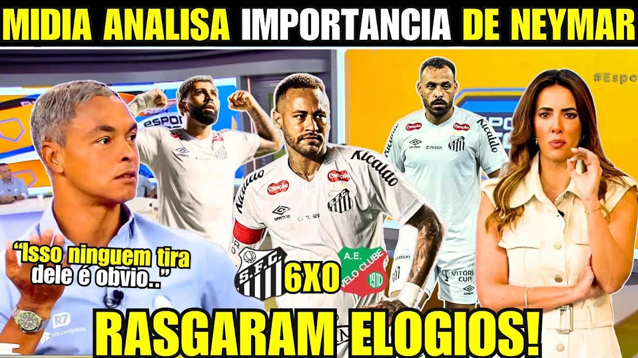 PAPO RETO! DODÔ E PALOMA JANTAM CLEBER MACHADO AO DEBATER IMPORTÂNCIA DE NEYMAR PARA O SANTOS