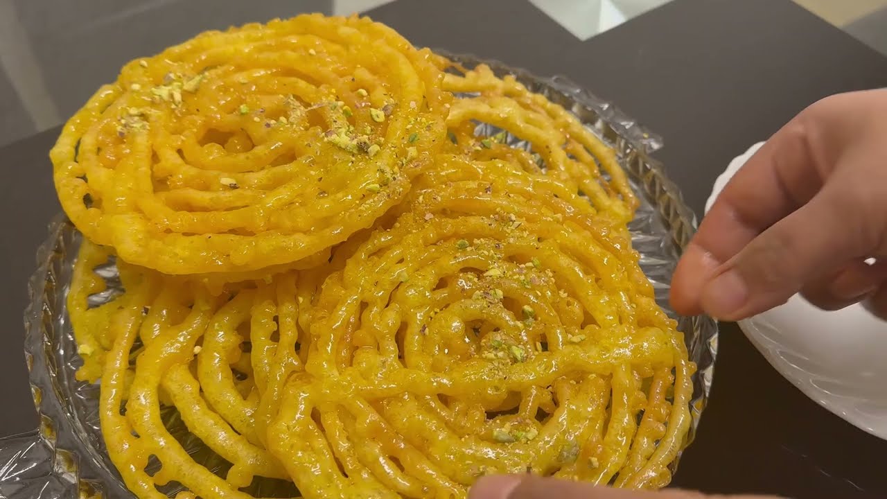 Homemade Afghani Crispy Jelabi    جلبی افغانی خانگی