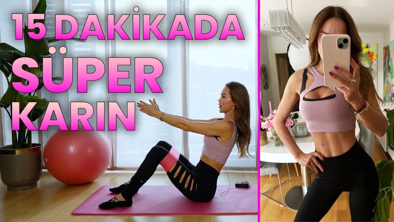15 DAKİKADA SÜPER KARIN EGZERSİZLERİ 🔥| 3 HAFTALIK CHALLENGE 💪🏻