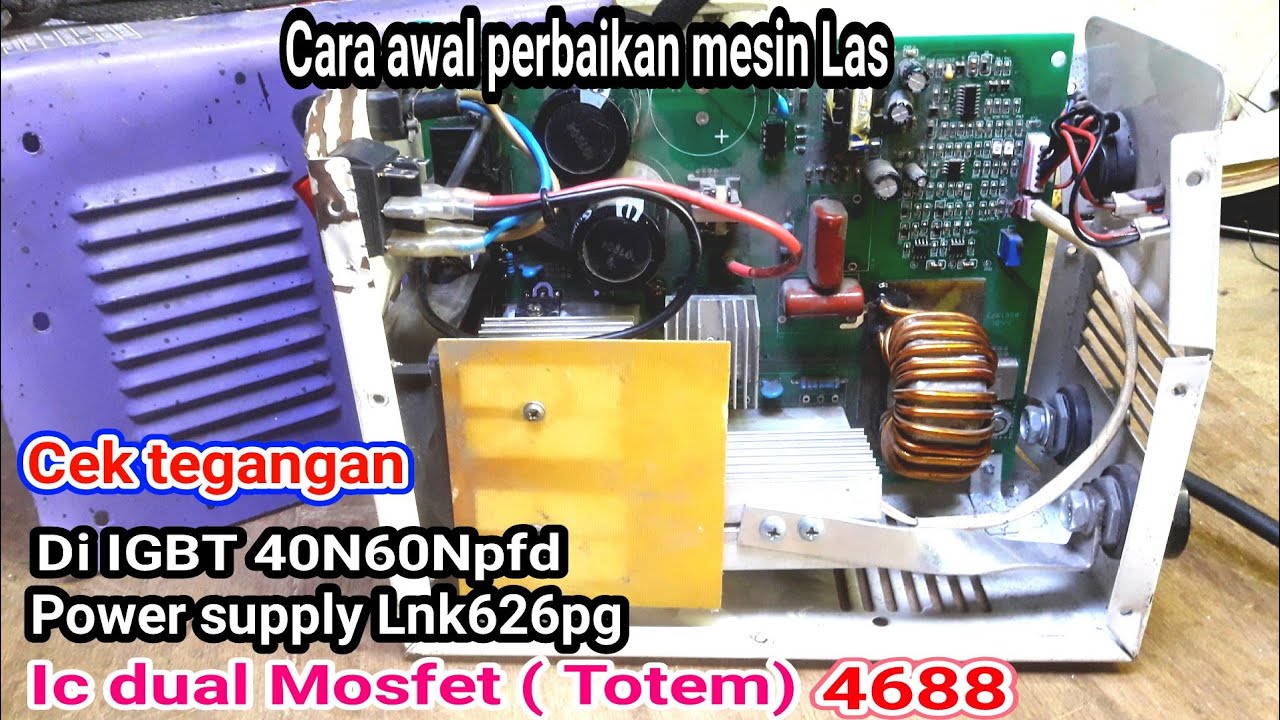 mesin las lakoni 450 watt || cara ukur tegangan di IGBT