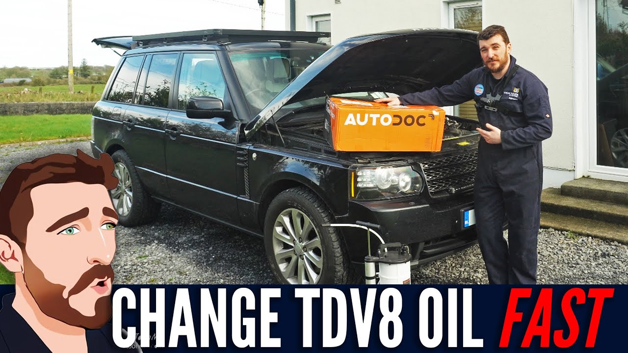 ЗАМЕНА МАСЛА ЗА 10 МИНУТ на самом дешевом Range Rover 4.4 TDV8!