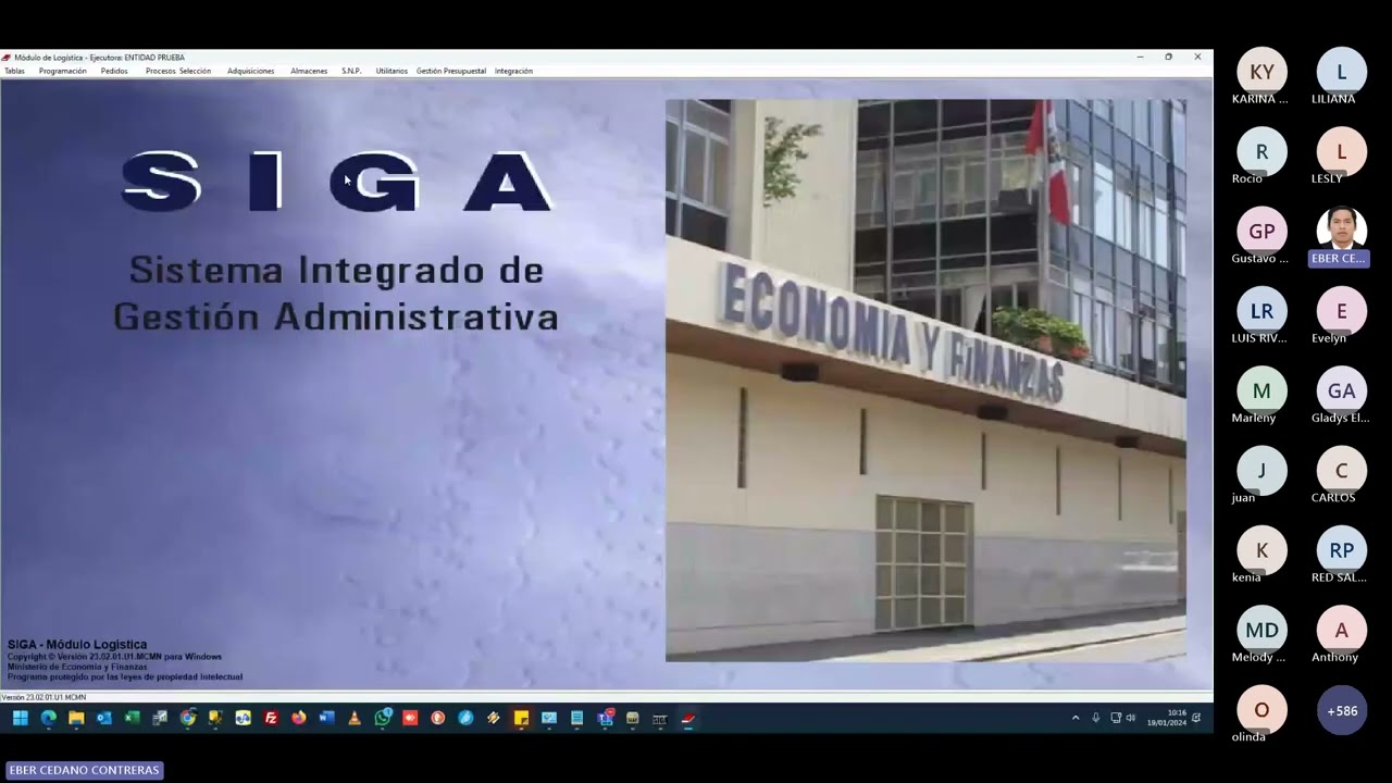 EJECUCION CON LA NUEVA VERSION 2024 DEL SIGA MEF MCMN SEGUN DIRECTIVA 005 2021 EF 54 01 20240119 100