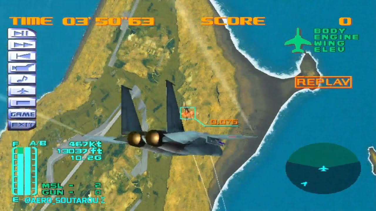 FIGHTER PILOT MISSIONS  30 DACT (AeroWings 2 Airstrike Dreamcast SEGA)