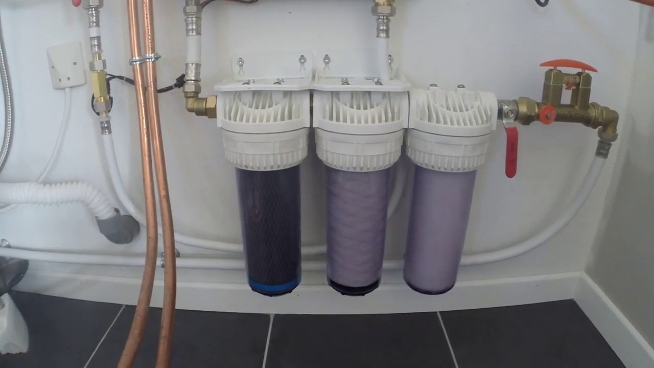 Maison raccordée sur puit : Purification UV + Charbon