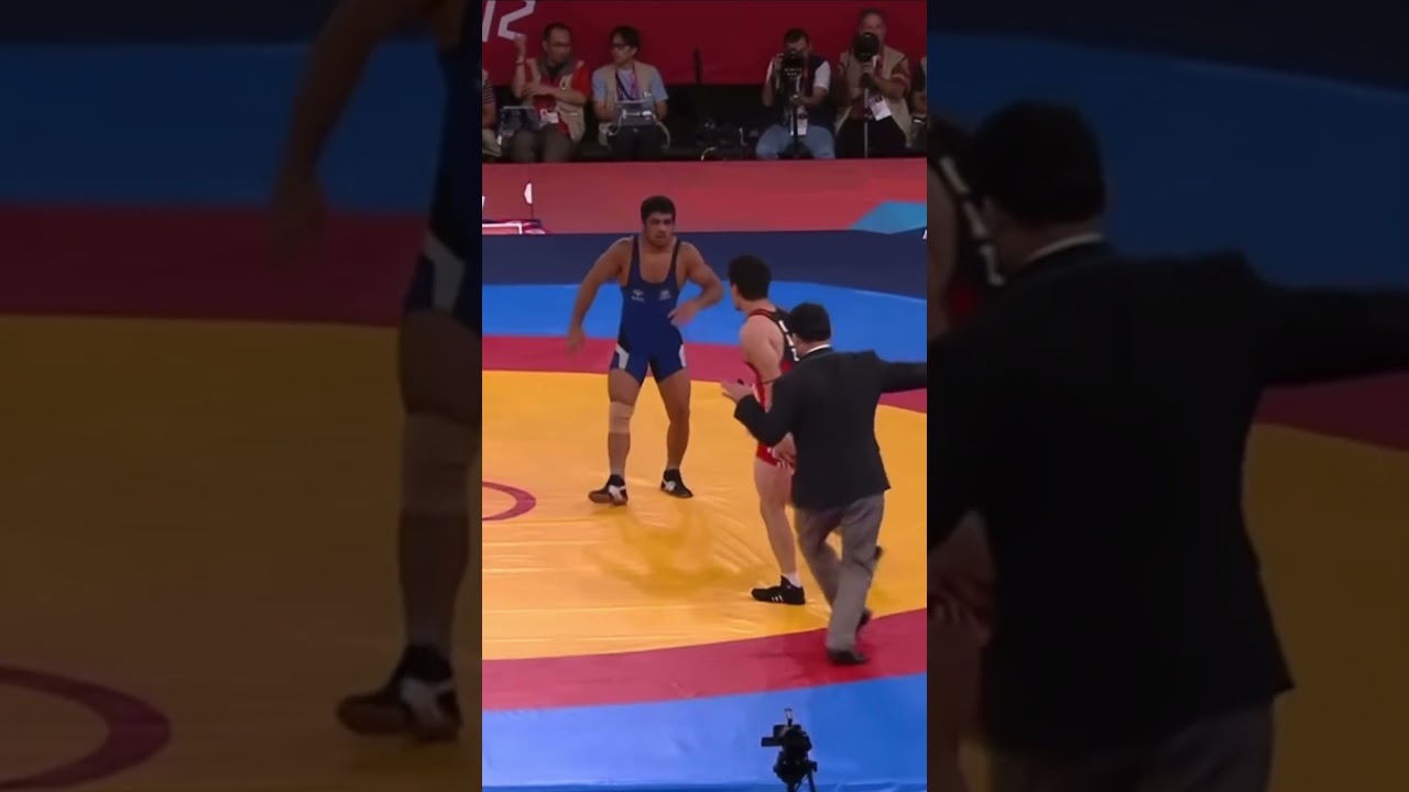 Sushil Kumar Single Leg London 2012 Olympics Semi Final #wrestling