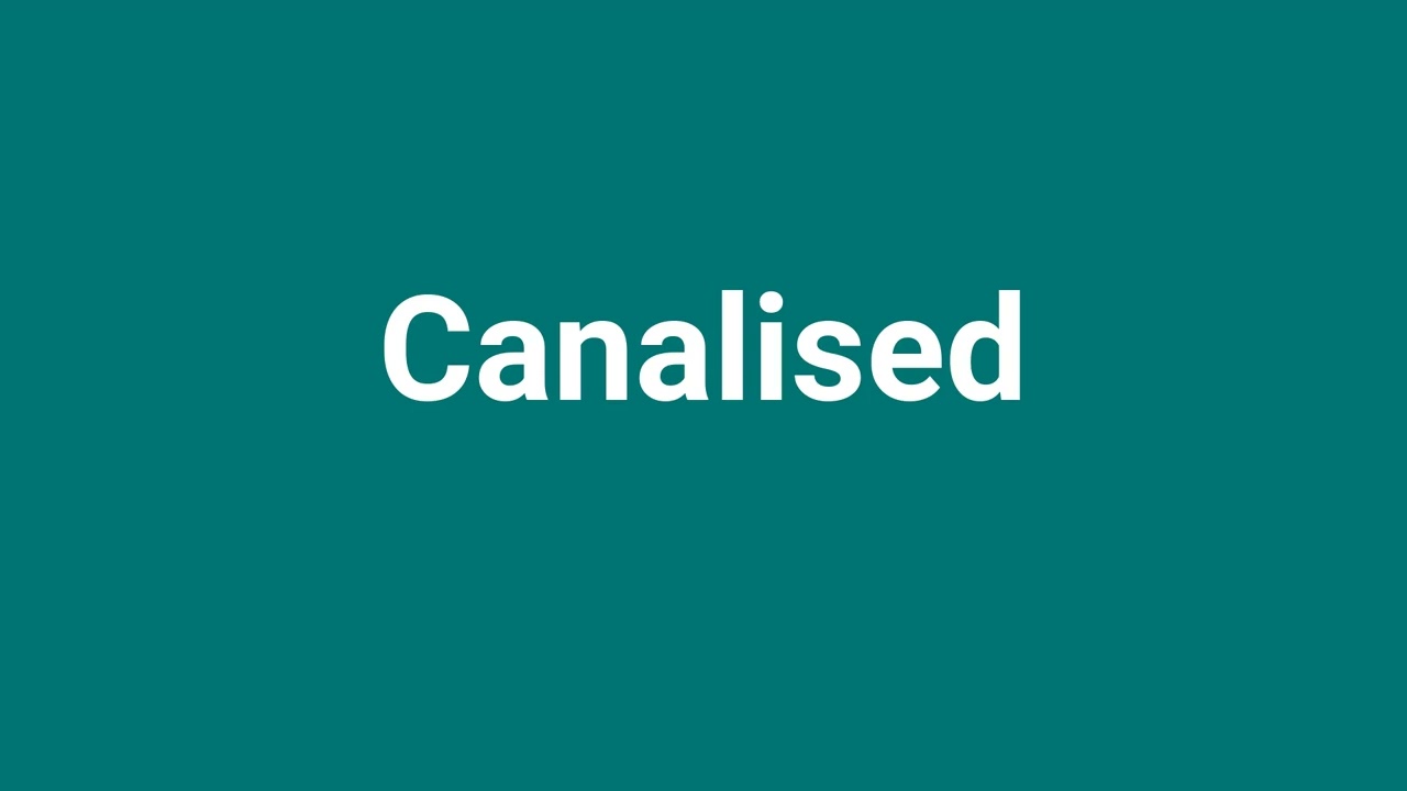 'Canalised' Meaning and Pronunciation
