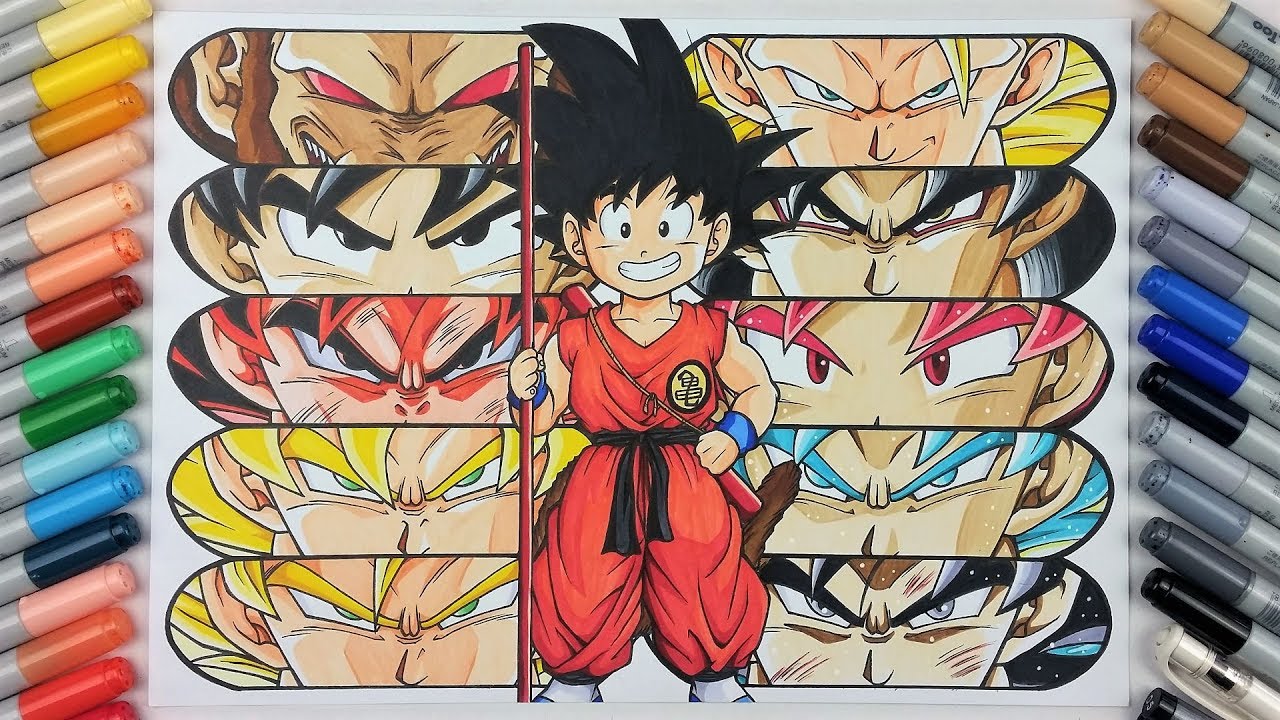 Drawing the Evolution of GOKU! | TolgArt