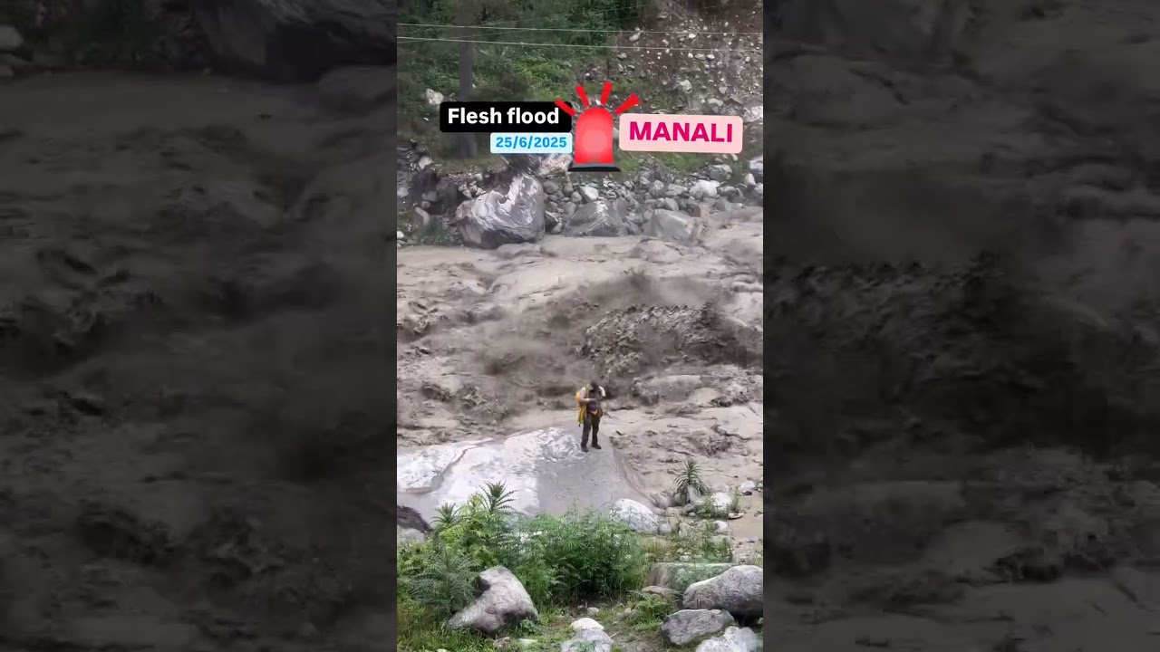 Flood Kullu Manali 2025 #kullumanali