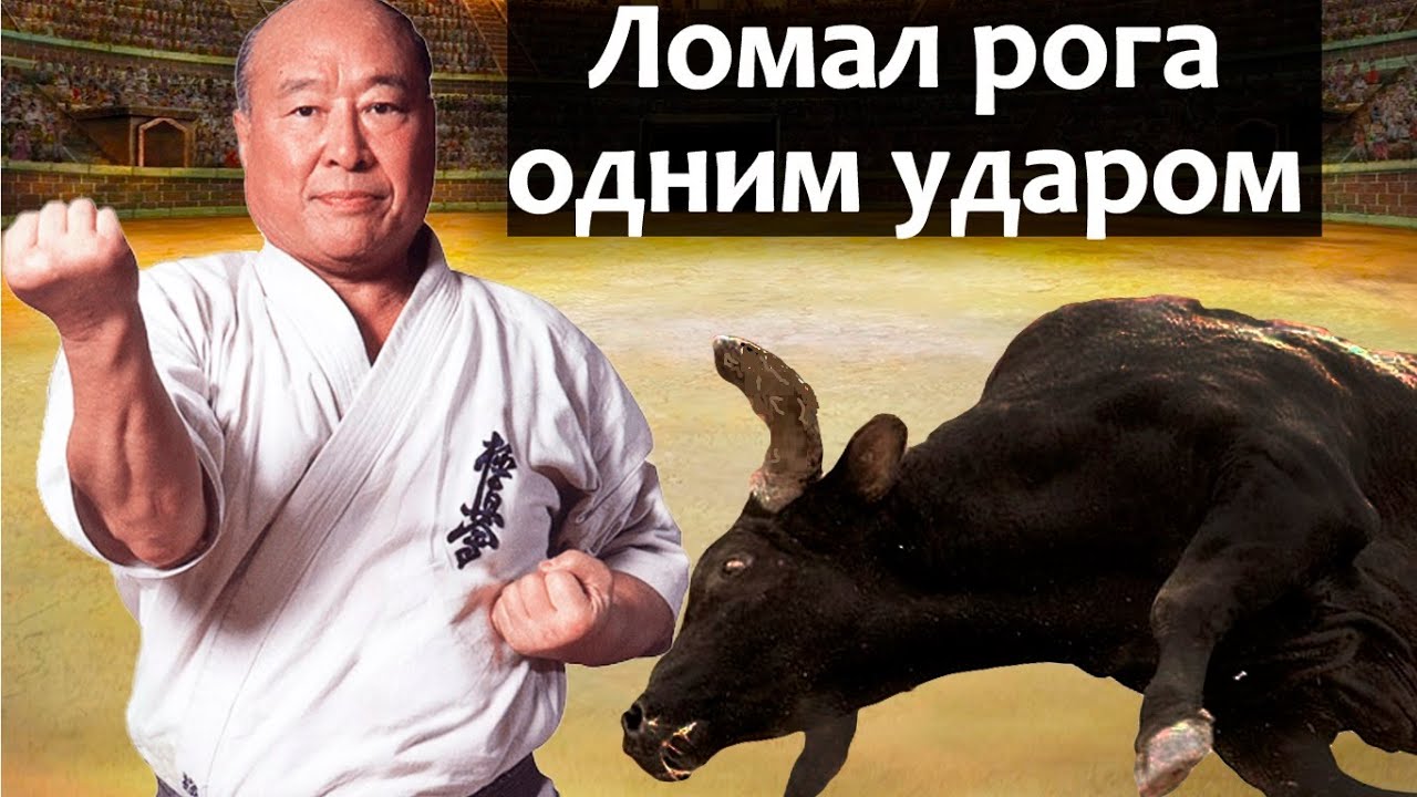 Масутацу Ояма - основатель каратэ ломавший быкам рога и за три дня побивший 300 человек