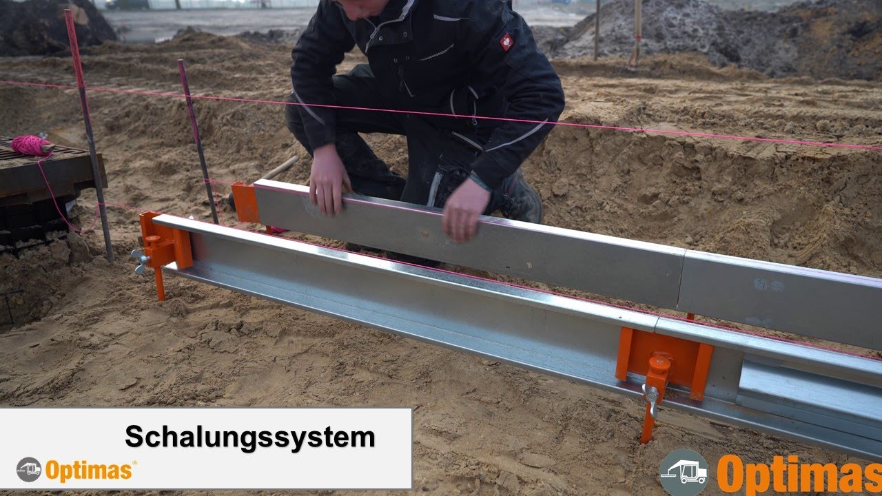 Erstellung Rinnen- und Bordsteinfundamenten mit dem Optimas Schalungssystem/Formwork - Haunching