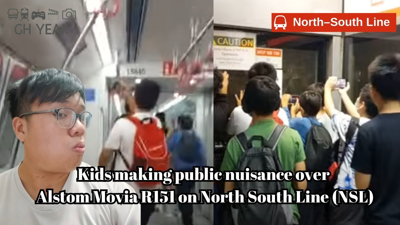 Kids Making Public Nuisance Over Alstom Movia R151 On North South Line (NSL) | Rant