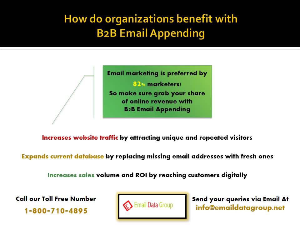 Enhance your email database by adding details with B2B Email Appending