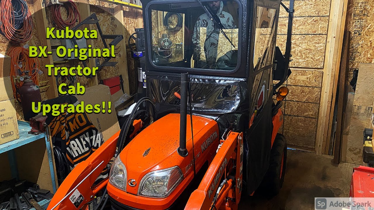 Kubota BX- (оригинальная кабина трактора) лобовое стекло с защитным стеклом и комплект для модерн...