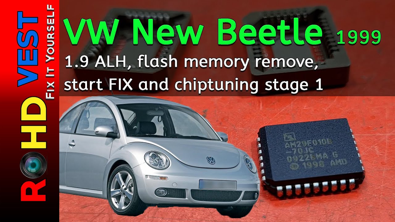 VW New Beetle 1.9 ALH, удаление ЭБУ, удаление флеш-памяти, запуск FIX и чип-тюнинг, этап 1