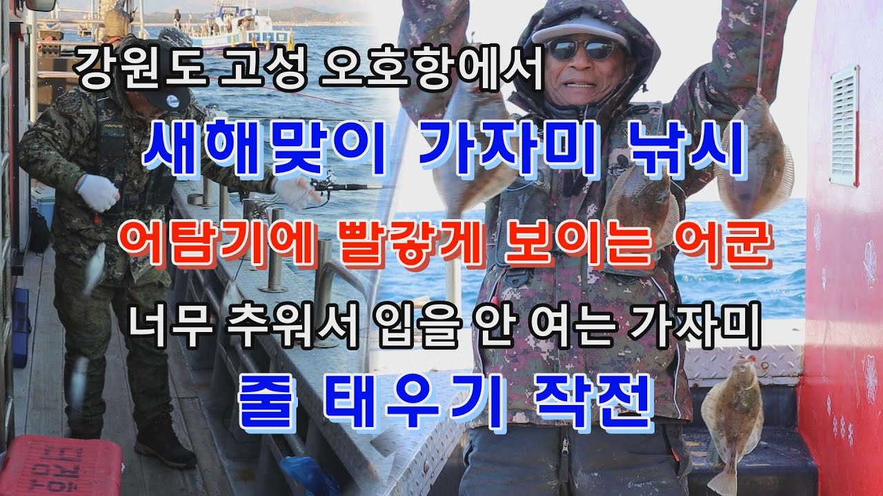 2601 -1 새해맞이 가자미 낚시  -  #김태풍낚시 #가자미낚시#어구가자미#오호항 #태경호#김태풍#지셰프#강원도 고성#겨울낚시