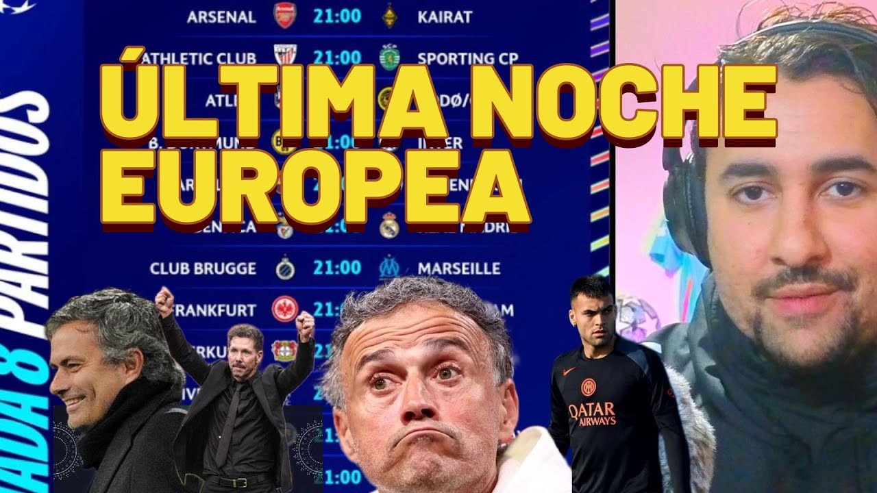 🛑8va Jornada CHAMPIONS LEAGUE  ➡️MOURINHO y su GUIÑO a ARBELOA, EQUIPOS ITALIANOS con CALCULADORA