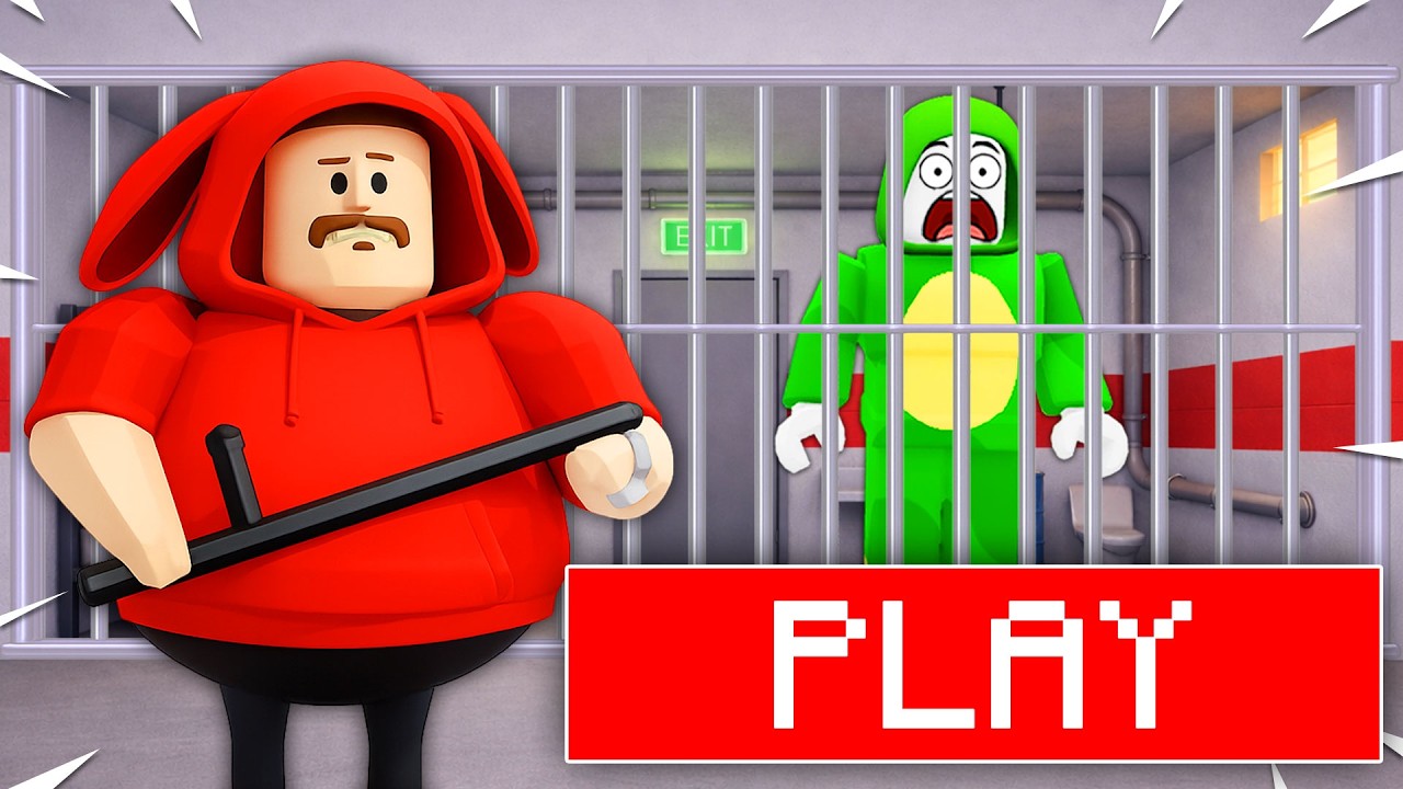 Джей-Джей превратился в Барри и запер Майки в тюрьме Обби в Roblox.