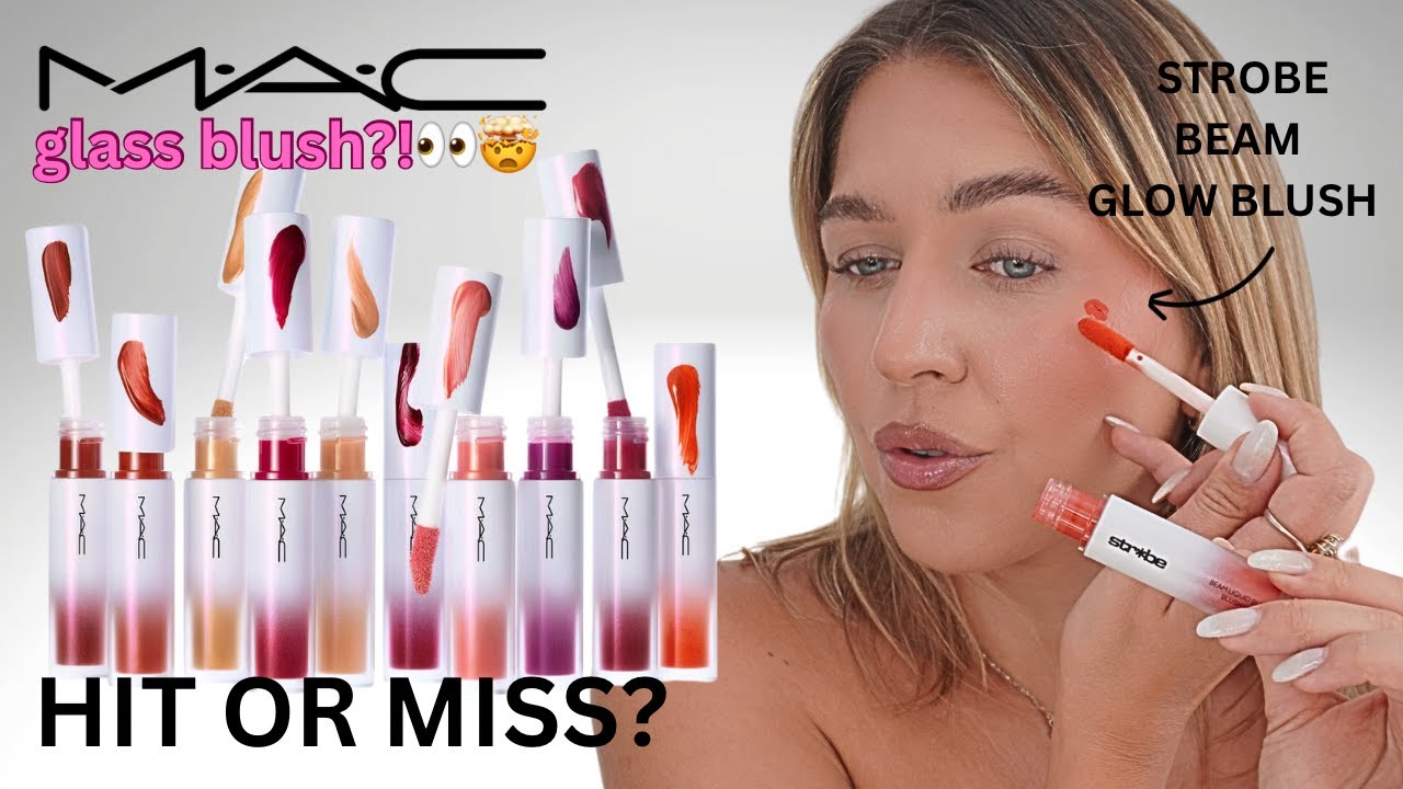 mac cosmetics strobe beam liquid blush review tutorial - hit or miss #blush #maccosmetics #review