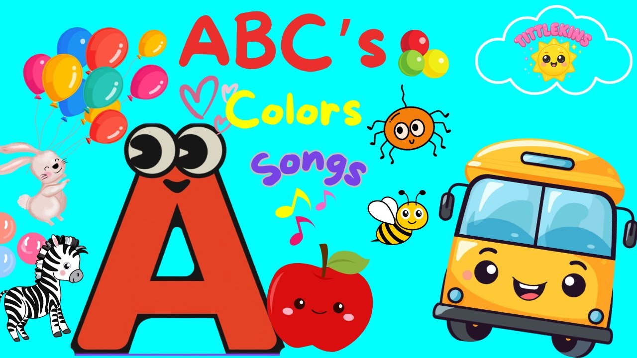 Learn ABC’s, Colors, Counting, Nursery Rhymes, Words & More! Music filled video. #toddlerlearning