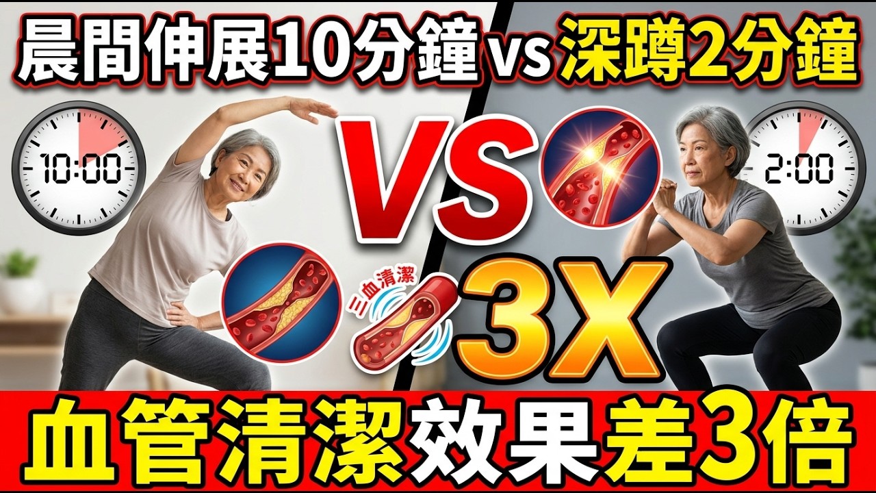 晨間伸展10分鐘 vs 深蹲2分鐘… 血管清潔效果差3倍