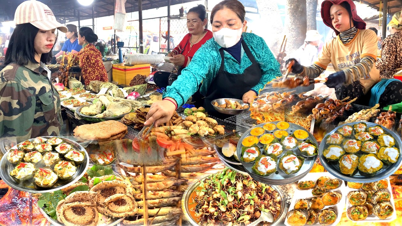 Unbelievable!​​ Cambodian Street Food Tour In Countryside | Walking Tour & Wonderful Market Vibes