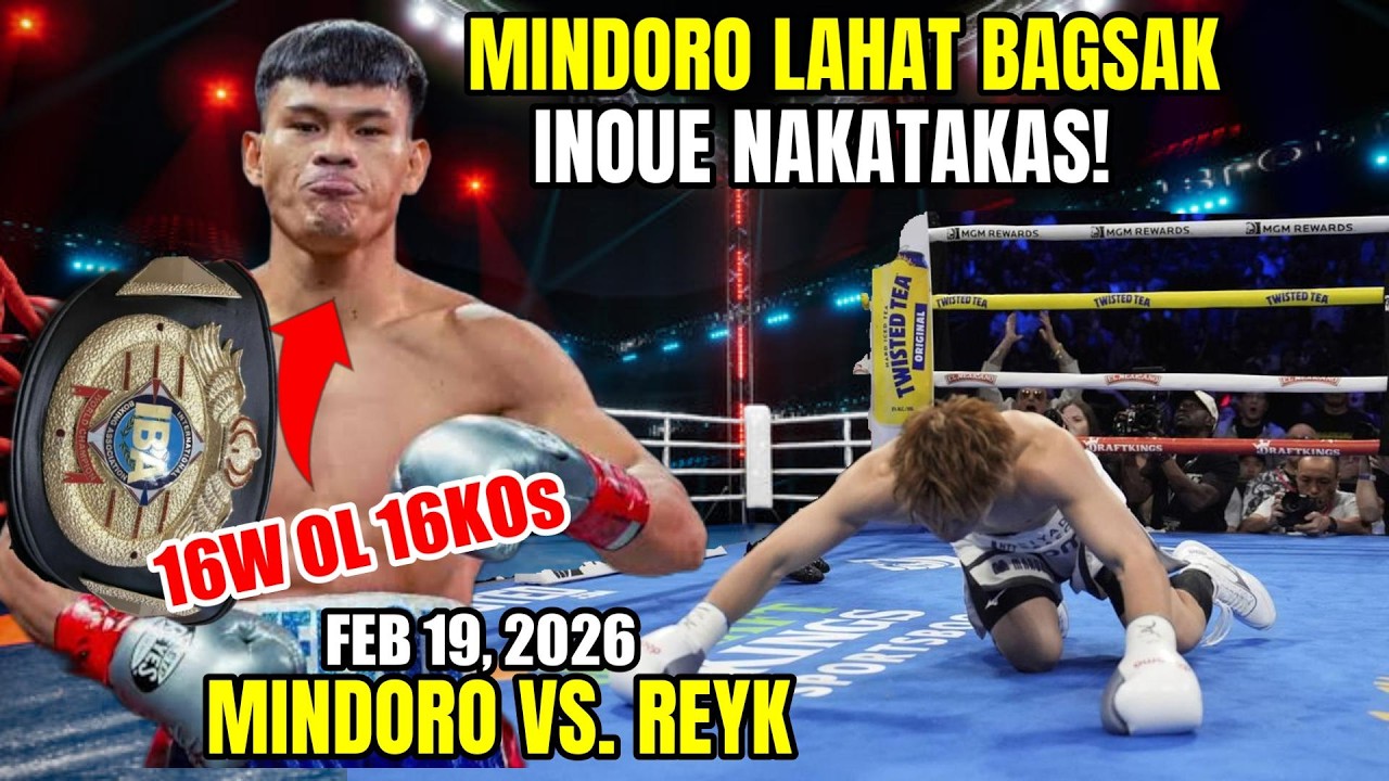 MINDORO VS REYK FEB 19 2026 | 16W OL 16KOs LAHAT BAGSAK KAY MINDORO INOUE LANG NAKATAKAS!