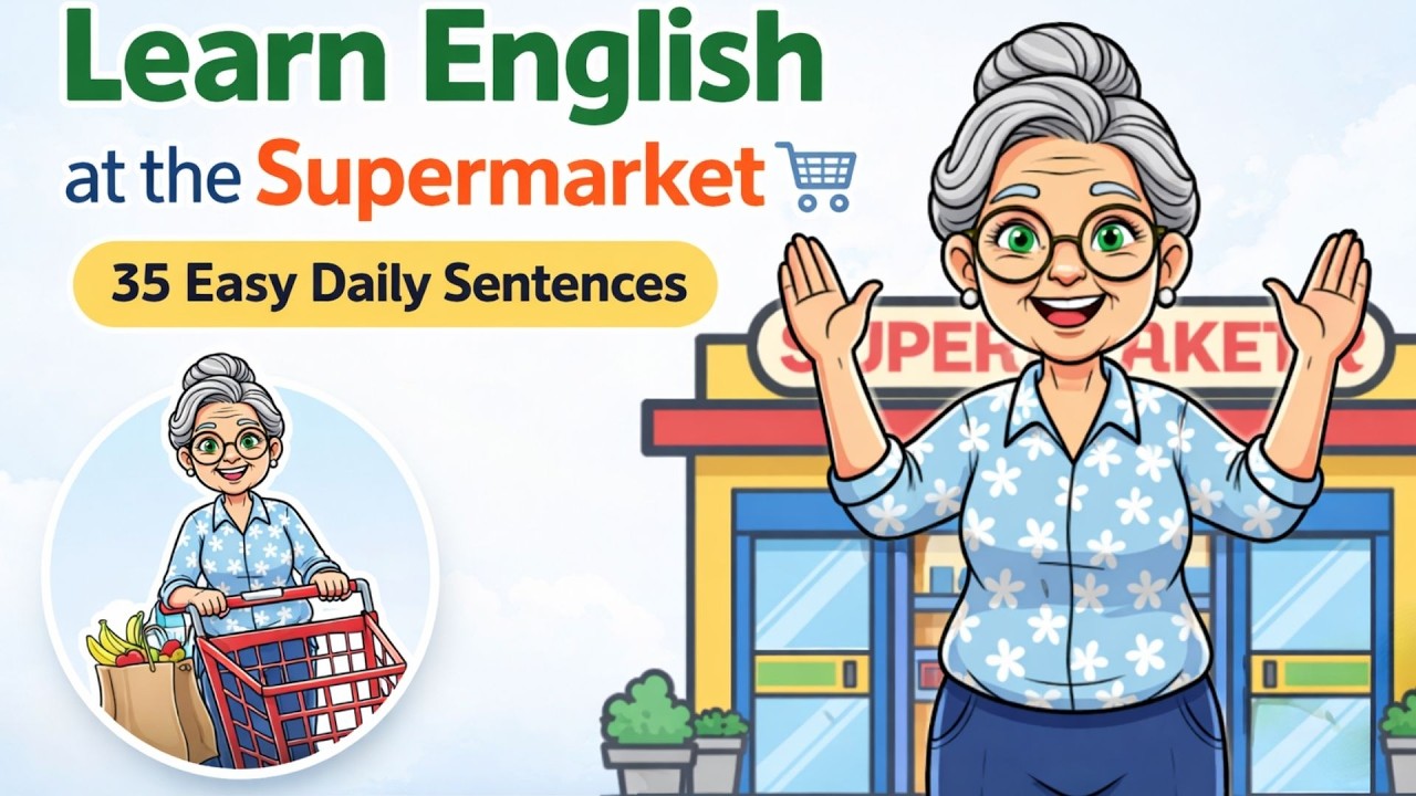 Learn English at the Supermarket 🛒 | 35 Easy Daily Sentences