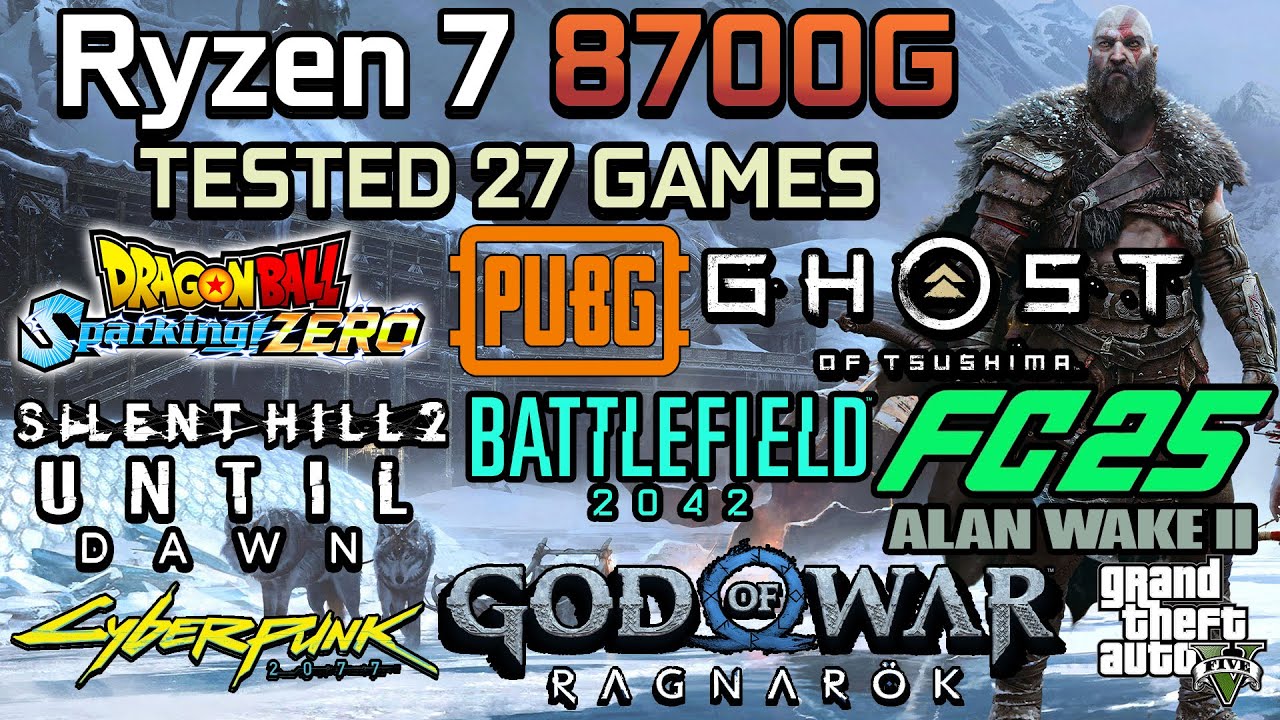 Ryzen 7 8700G - Test in 27 Games at 1080p, 900p : APU is so good to play games!