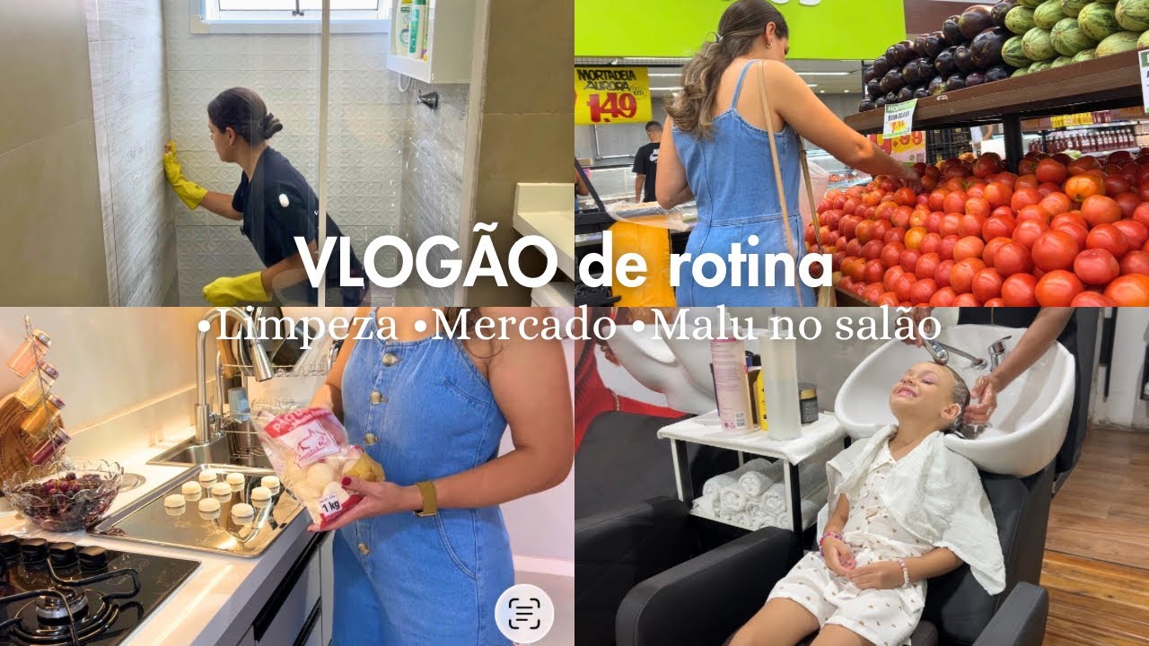 Rotina dona de casa| Malu cortou o cabelo| Mercado| Panos de prato branquinhos.