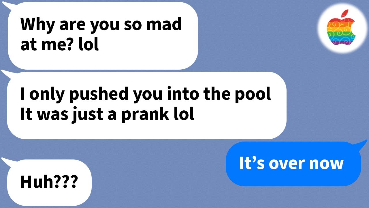 【Apple】 My husband  and his friends push me into the pool on our wedding day...