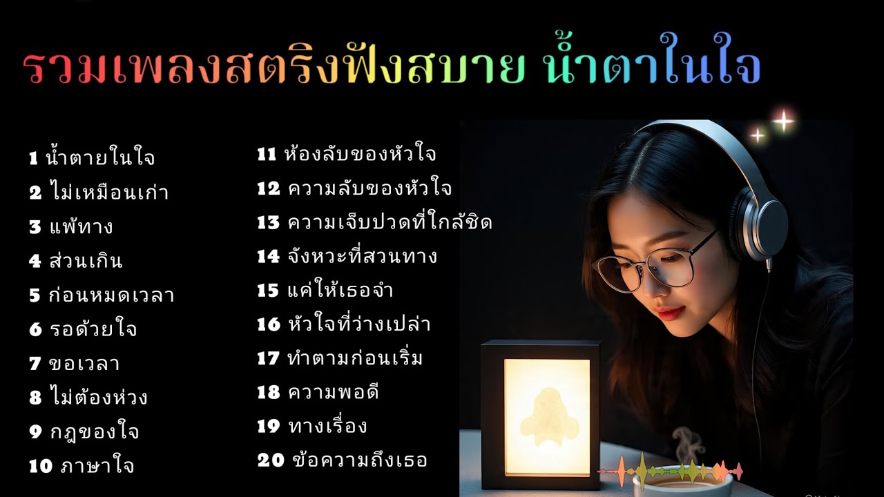รวมเพลงสตริงฟังสบาย น้ำตาในใจ ♥️🐢🐢