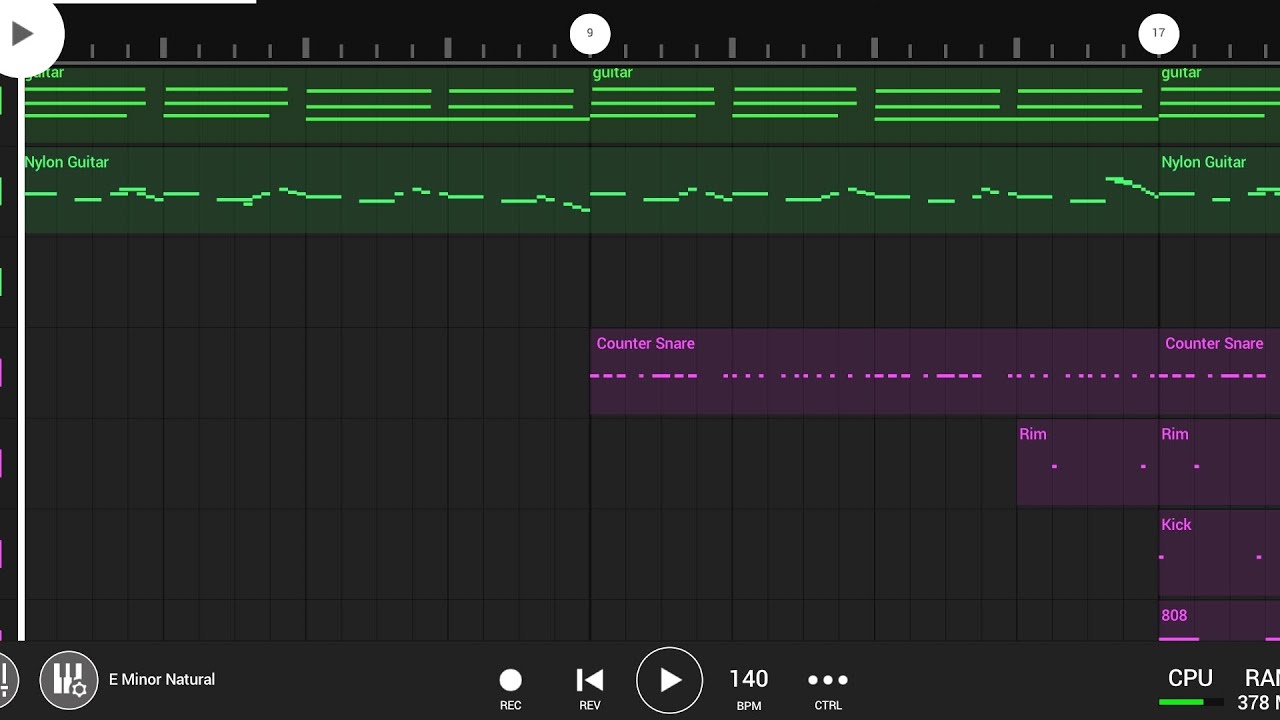 Fl studio mobile: GUITAR drill type beat 140bpm 