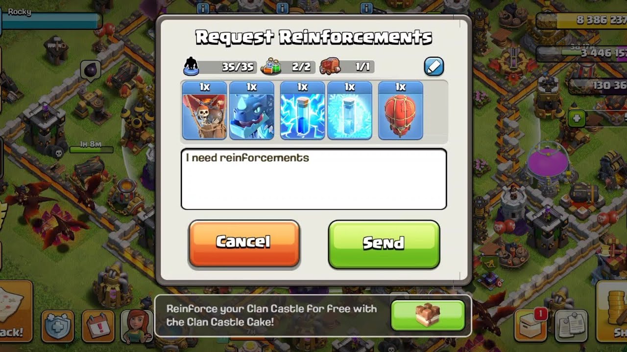 How to Request Troops in Clash of Clans | Clan Castle Reinforcement Guide