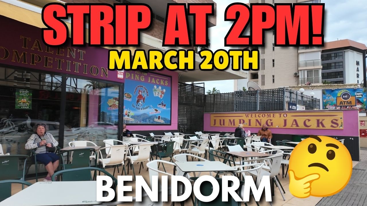 Benidorm Strip JAM-PACKED or TOTALLY EMPTY at 2PM Today?! 😱🍻┃March 20th