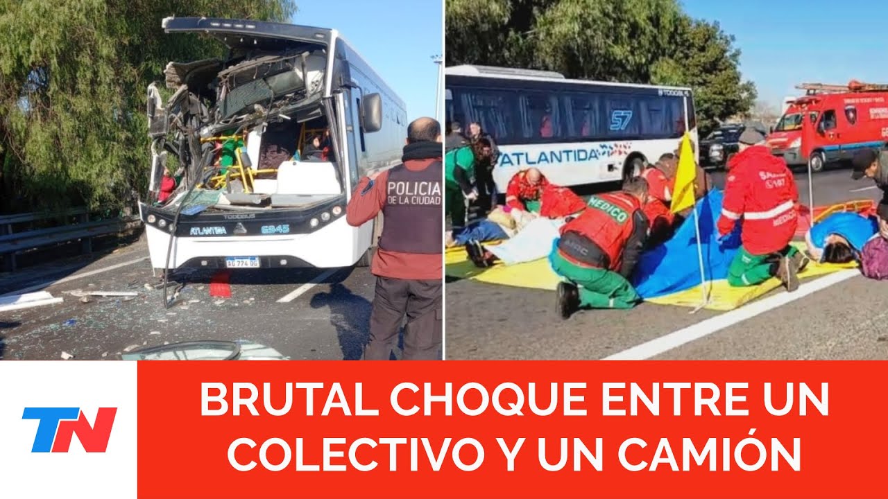 Brutal choque entre un colectivo y un camión en la General Paz: hay 26 heridos