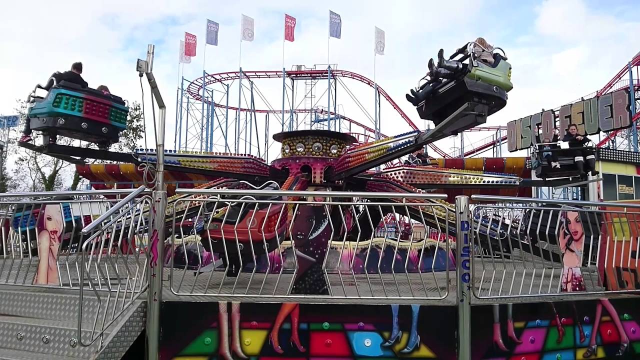 Disco Fever Ride At Brean Theme Park, 1 October 2016