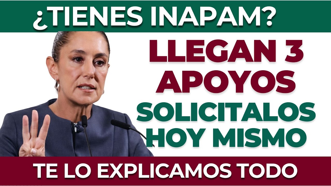 🎉INAPAM sorprende con 3 nuevos apoyos, disponibles YA🪪💰